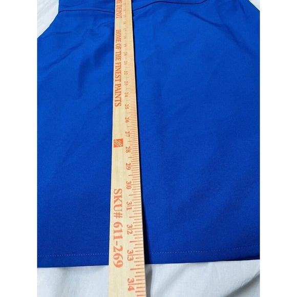 NSR Napean Sea Rd Sheath Dress Large Cobalt Blue Square Neck 90s Style Classic - Picture 14 of 15